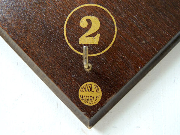 【House Of Marbles】ボードゲーム・木製・壁掛け・ヴィンテージ・鍵フック・キーフック