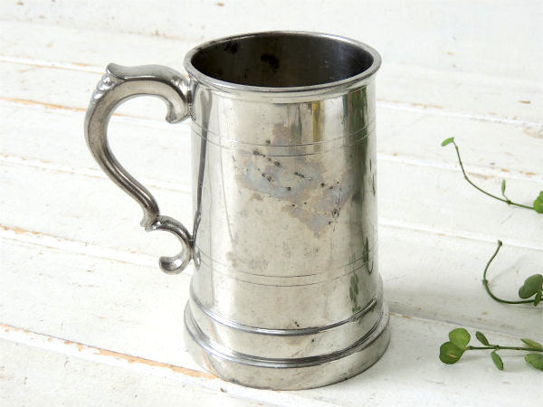 【SHEFFIELD】英国・シェフィールド・ピューター製・アンティーク・マグカップ・食器・ビアマグ