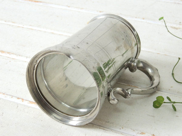 【SHEFFIELD】英国・シェフィールド・ピューター製・アンティーク・マグカップ・食器・ビアマグ