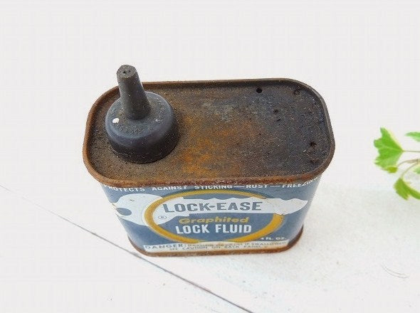 【LOCK EASE】鍵用・小さなヴィンテージ・オイル缶 USA