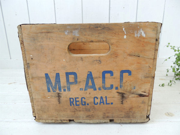 【MPA】カリフォルニア・ミルク会社・ヴィンテージ・ウッドボックス/木箱・アドバタイジング