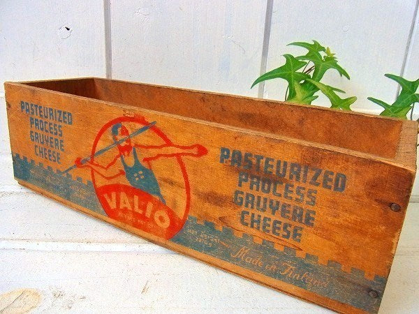 【VALIO】フィンランド製・アンティーク・チーズボックス/木箱　USA