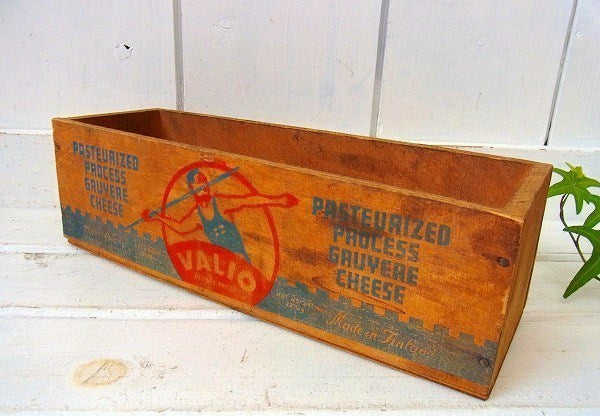 【VALIO】フィンランド製・アンティーク・チーズボックス/木箱　USA