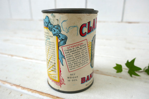 Clabber Girl クラバーガール ベーキングパウダー 30s ヴィンテージ ティン缶 USA
