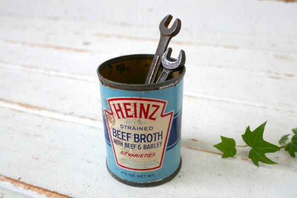HEINZ ハインツ ベビーフード 水色 ヴィンテージ ティン缶 ブリキ缶 パッケージ USA