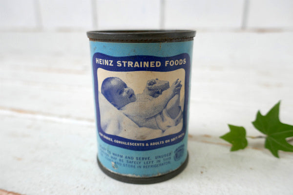 HEINZ ハインツ ベビーフード 水色 ヴィンテージ ティン缶 ブリキ缶 パッケージ USA