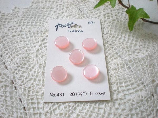【PacificButton】デッドストック・アンティーク・ボタン・1シート(ピンク)