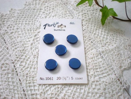 【PacificButton社】デッドストック・アンティーク・ボタン・1シート(ブルー)