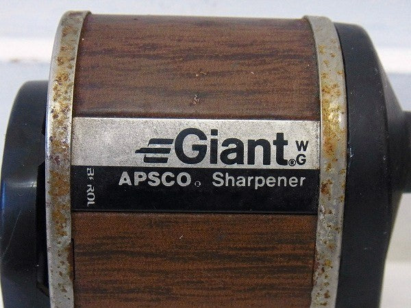 【APSCO・GIANT】ウッド柄・アンティーク・ペンシルシャープナー/鉛筆削り　USA