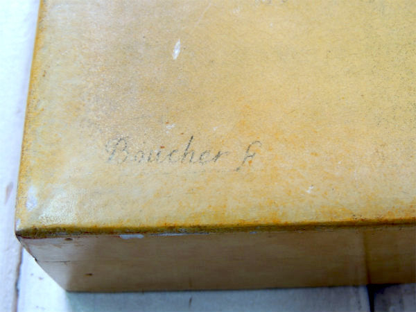 フランソワ・ブーシェ・フランス画家・頭部習作・美人 女性 アンティーク・ウッドボックス 木箱・ケース