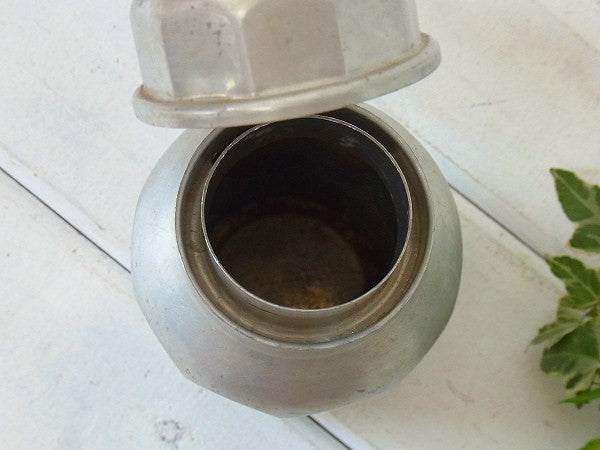 小さなアンティーク・アルミポット/水差し　USA