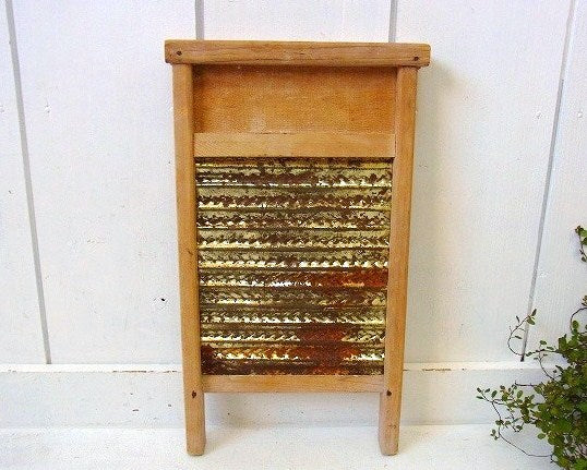 木製×ブリキ製・ヴィンテージ・ウォッシュボード/洗濯板　USA