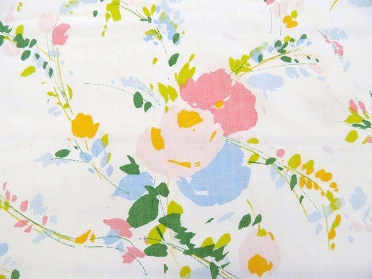 パステルカラー 花柄 ヴィンテージ ユーズドシーツ(ボックスタイプ) USA