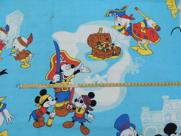 【ミッキー&フレンズ】レトロな海賊ミッキー・ヴィンテージ・カーテン/生地