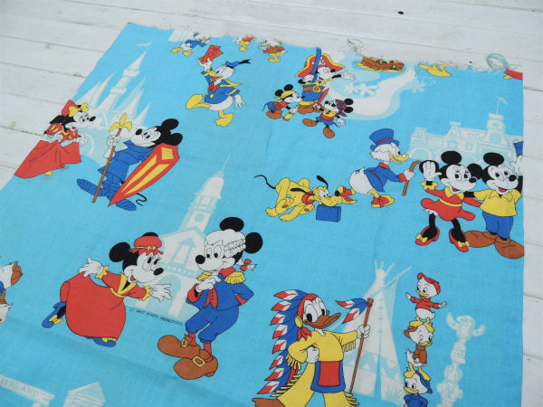【ミッキー&フレンズ】レトロな海賊ミッキー・ヴィンテージ・カーテン/生地