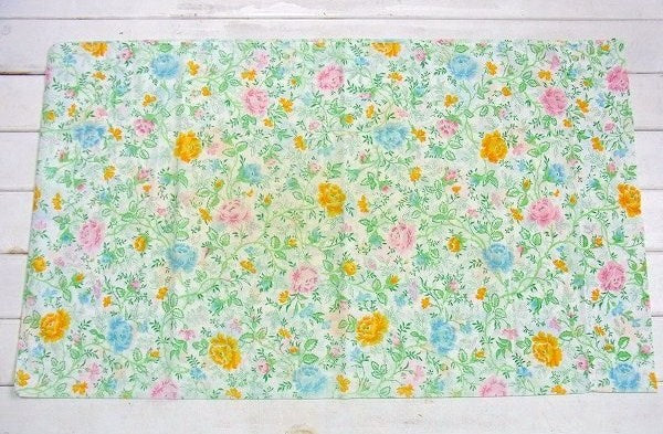 【J.C.Penny】花柄・ヴィンテージ・ピロケース/枕カバー　USA