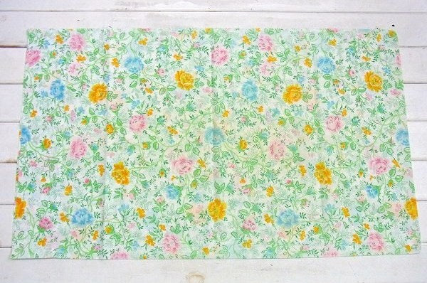 【J.C.Penny】花柄・ヴィンテージ・ピロケース/枕カバー　USA