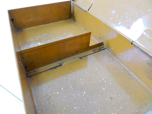 【AUTOMOTIVE】工業系・ブリキ製・仕切り付き・ビンテージ・工具ケース・モーター系