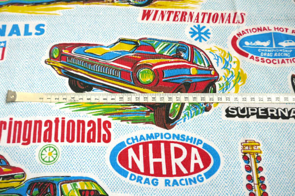 NHRA ホットロッド 北米ドラッグレース 70's ヴィンテージ ユーズドシーツ ベッドシーツ アメ車 USA