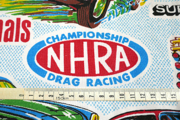 NHRA ホットロッド 北米ドラッグレース 70's ヴィンテージ ユーズドシーツ ベッドシーツ アメ車 USA