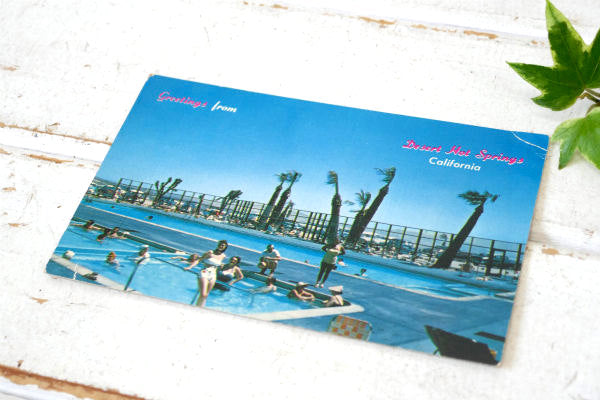 US デザートホットスプリングス カリフォルニア 美女 ビキニガール 写真 ビンテージ ポストカード