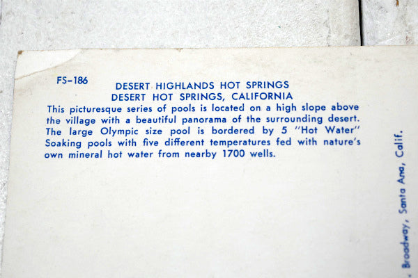 US デザートホットスプリングス カリフォルニア 美女 ビキニガール 写真 ビンテージ ポストカード