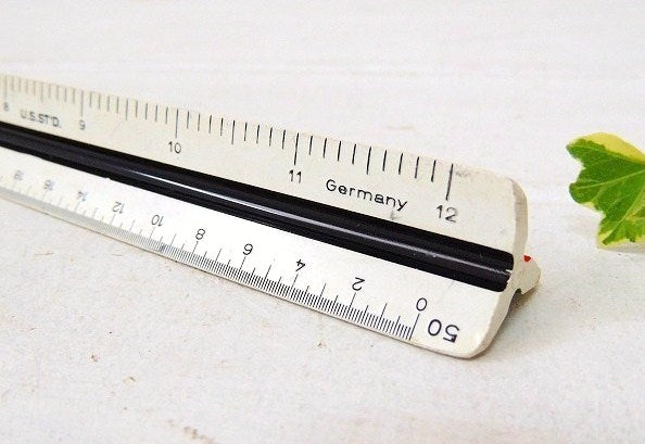 【ALVIN】アルバン・ドイツ製・ヴィンテージ・三角スケール/縮尺定規/製図用品