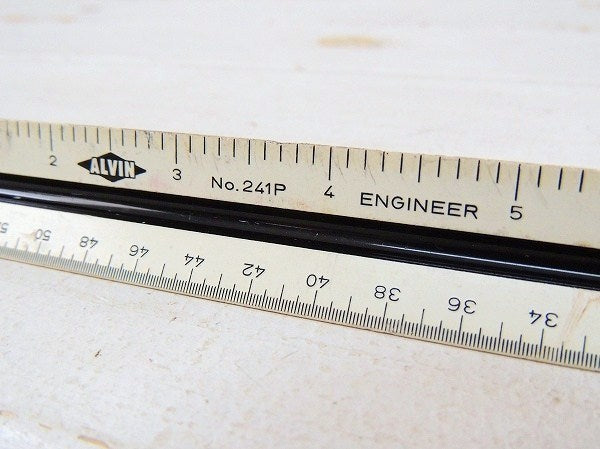 【ALVIN】アルバン・ドイツ製・ヴィンテージ・三角スケール/縮尺定規/製図用品