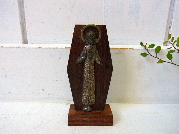 イエスキリスト・木製の小さなアンティーク・オブジェ　USA
