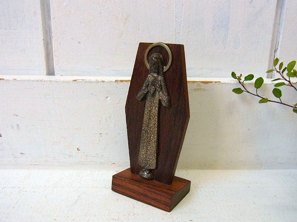 イエスキリスト・木製の小さなアンティーク・オブジェ　USA