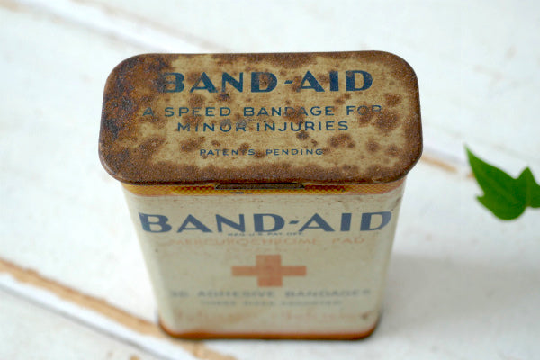 ジョンソン&ジョンソン バンドエイド ヴィンテージ OLD ティン缶 ブリキ缶 USA 救急箱