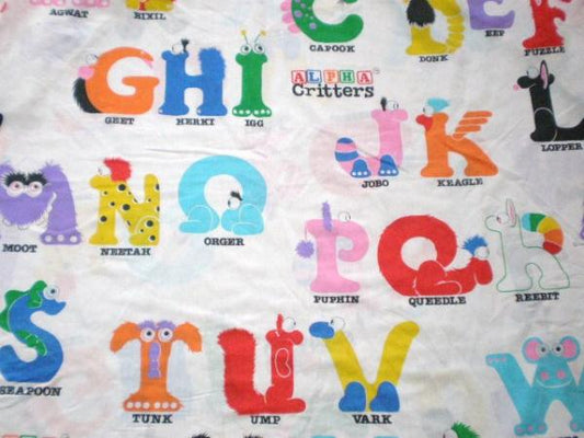 USA　ALPHA・Critters・ビンテージ・ユーズドシーツ(フィット)