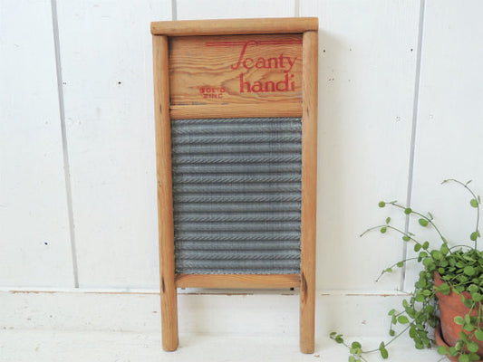 【Scanty Handi】木製×金属製・ヴィンテージ・ウォッシュボード/洗濯板 USA