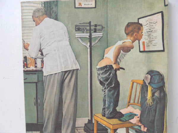 【ノーマンロックウェル】“At the Doctor's”・ヴィンテージ・パネルアート/壁飾り