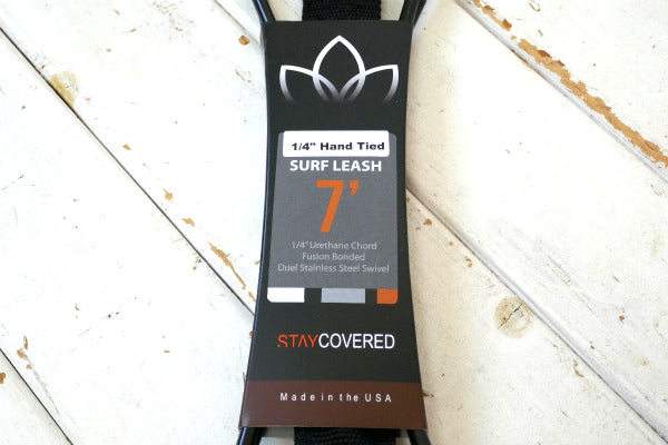 最強 STAY COVERED ステイカバード USA 7'HandTied リーシュ サーフィン