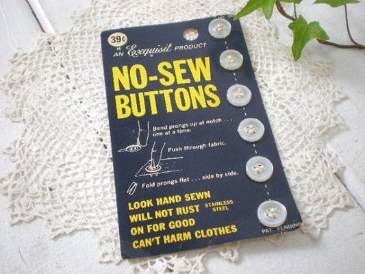 【NO-SEW/BUTTONS】デッドストック/アンティーク・ボタン・1シート