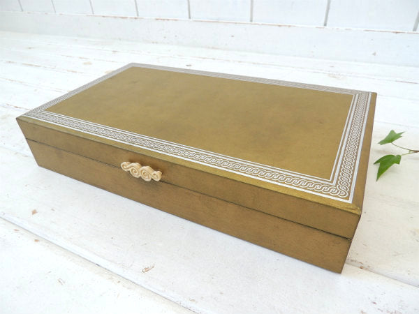 Mele ゴールド色・ヴィンテージ・ジュエリーボックス ジュエリーケース 宝石箱 USA
