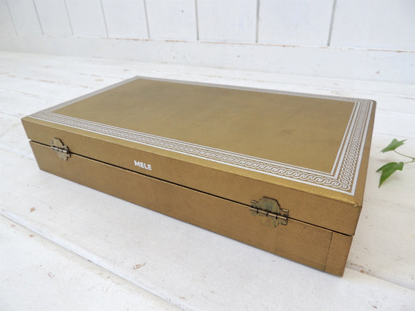 Mele ゴールド色・ヴィンテージ・ジュエリーボックス ジュエリーケース 宝石箱 USA