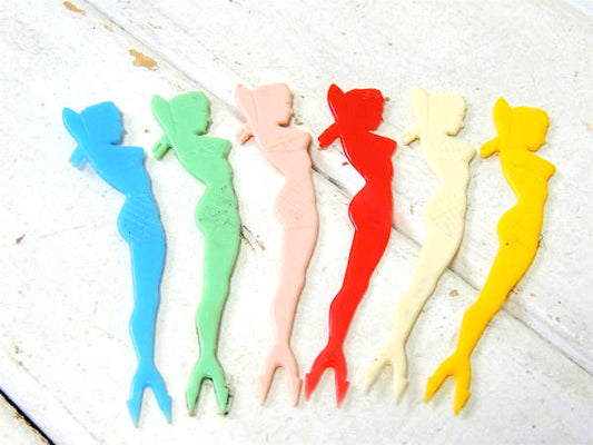 【PARTY GIRL】マーメイド型・デッドストック・ヴィンテージ・カクテルピン・カクテルフォーク