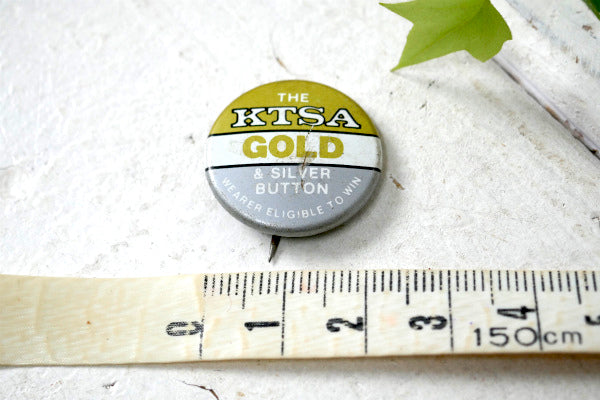 THE KTSA GOLD&SILVER BUTTON アメリカンビンテージ 缶バッジ USA