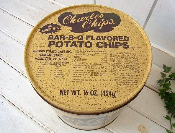 【Charles Chips】ポテトチップス・ヴィンテージ・ティン缶/ブリキ缶 USA