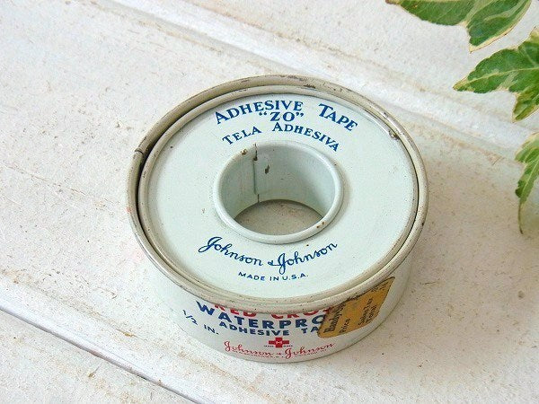 ジョンソン&ジョンソン 小さなティン製 ヴィンテージ テープ缶 ティン缶　USA