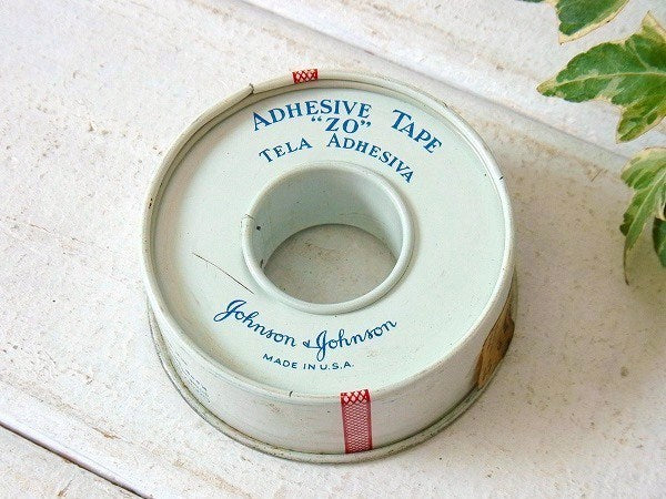ジョンソン&ジョンソン 小さなティン製 ヴィンテージ テープ缶 ティン缶　USA