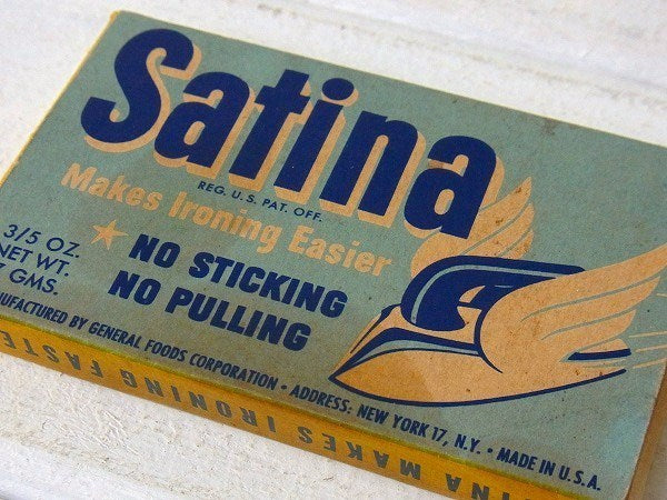 【Satina】洗濯糊・小さなアンティーク・紙箱/パッケージ　USA