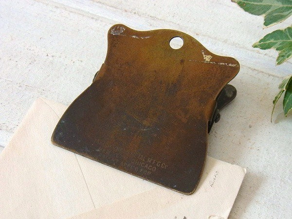 真鍮製・ノベルティ・アンティーク・OLDクリップ/ペーパークリップ USA