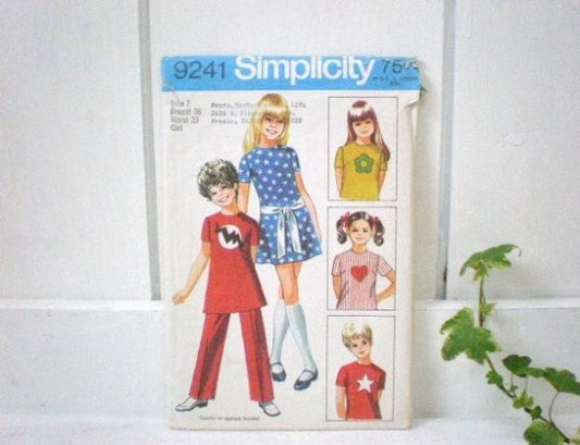 1970年・アメリカ・USA・ガールズ ヴィンテージ・型紙・2種 ハンドメイド 手作り