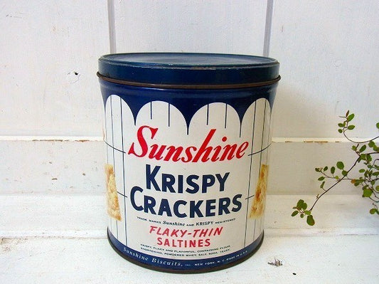 【Sunshin KRISPY CRACKER】アンティーク・ティン缶/キャニスター　USA