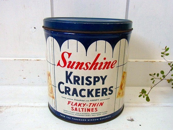 【Sunshin KRISPY CRACKER】アンティーク・ティン缶/キャニスター　USA