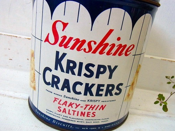 【Sunshin KRISPY CRACKER】アンティーク・ティン缶/キャニスター　USA