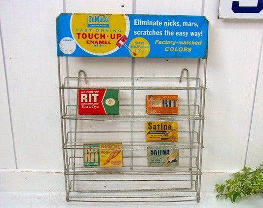 FoMoCo フォモコ US フォード・陳列用・壁掛け・ビンテージ・ディスプレイ・スチールラック 棚